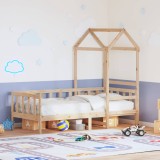 Gossi pat de zi cu acoperis, 80x200 cm, lemn masiv de pin