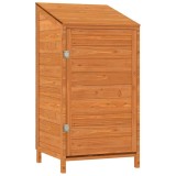 Cumpara ieftin Sopron de gradina, maro, 55x52x112 cm, lemn masiv de brad