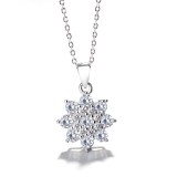 Pandantiv argint 925, JW1306, model floare, placat cu rodiu