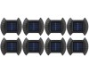 Set 8 lampi LED solare pentru garduri, scari , senzor de lumina, alb cald