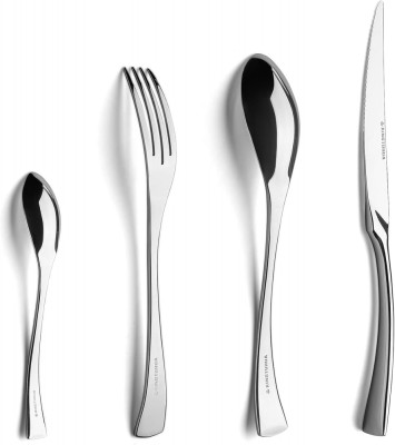 Set 4 tacamuri din tel inoxidabil Kingtuhua, argintiu foto