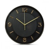 Ceas de perete - 25 cm - plastic, sticla - 1 x AA - negru Best CarHome