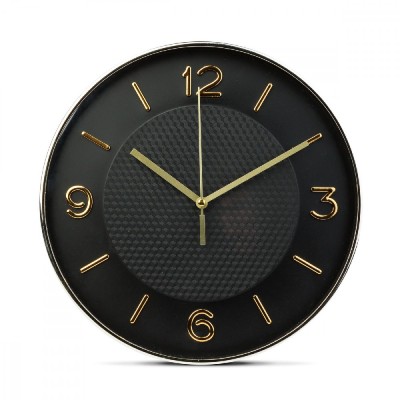 Ceas de perete - 25 cm - plastic, sticla - 1 x AA - negru Best CarHome foto