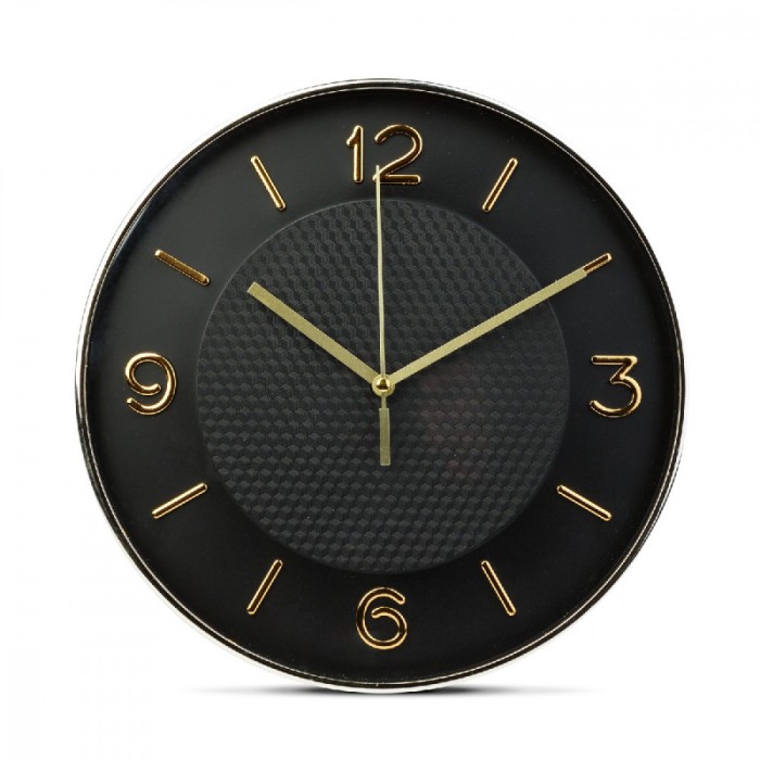Ceas de perete - 25 cm - plastic, sticla - 1 x AA - negru Best CarHome