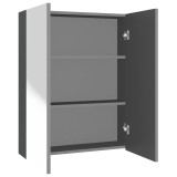 Cumpara ieftin Dulap de baie cu oglinda, antracit, 60x15x75 cm, MDF