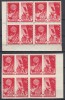 ROMANIA 1949 LP 257 LP 257a PRIETENIA ROMANO-SOVIETICA SERIA IN BLOCURI DE 4 TIMBRE STARE MNH, Nestampilat