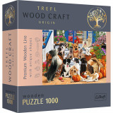 Puzzle din lemn - Doggy Friendship | Trefl