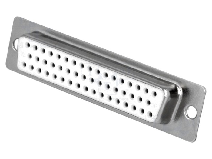 Conector D-Sub mamă aurit THT