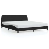Cumpara ieftin Cadru de pat Dover negru, 180x200 cm, catifea