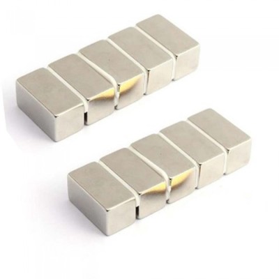 Set 10 magneti foarte puternic, tip bloc, 20 x 10 x 10 mm, gri foto
