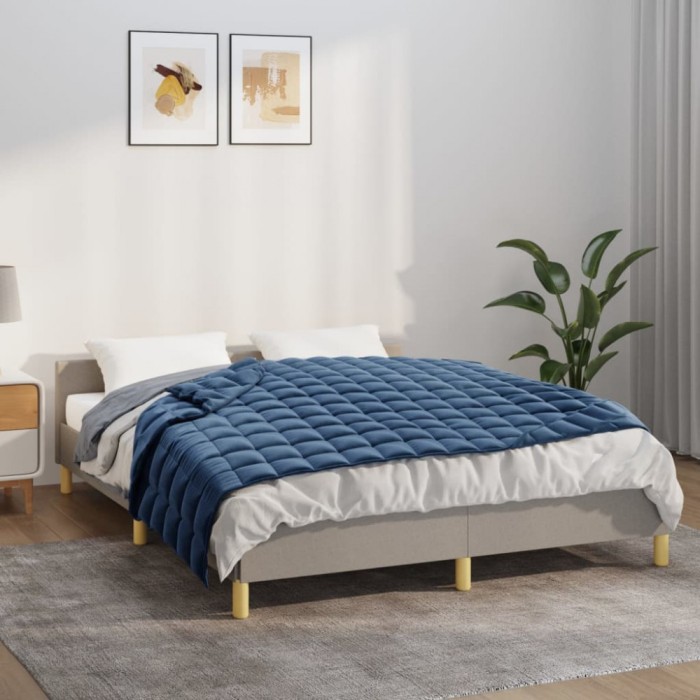 vidaXL Pătură anti-stres, albastru, 122x183 cm, 9 kg, material textil