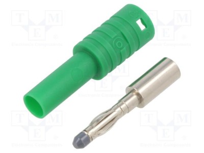 Conector banană 4mm 36A 1kVAC verde ELECTRO-PJP foto