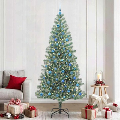 vidaXL Pom de Crăciun artificial cu zăpadă imitată și lumină LED 3396840 foto