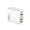 Incarcator cu 5 porturi, 2 x Type-C, 3 x USB, incarcare rapida, 120 W, universal, alb