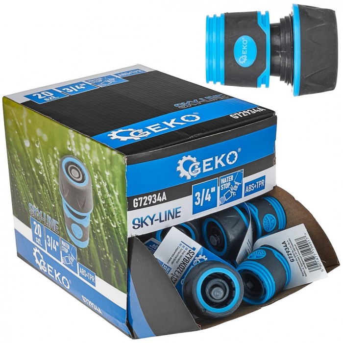 Set conectori pentru furtun waterstop Sky-Line 3 / 4&quot;, 20 bucati, Geko G72934A