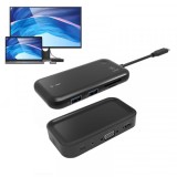 Cumpara ieftin Hub USB-C SiGN, 2 x USB-A 3.0 - 1 x USB-C - 1 x HDMI - 1 x VGA - 1 x SD - 1 x microSD - 1 x Jack 3.5mm, Negru SN-TVBT01, Universal