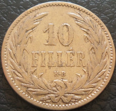 Moneda istorica 10 FILLER - AUSTRO-UNGARIA / UNGARIA, anul 1894 *cod 585 foto