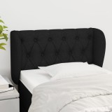 Gossi tablie de pat cu aripioare negru 83x23x78/88 cm material textil