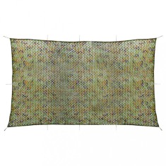 vidaXL Plasă de camuflaj cu geantă de depozitare, verde, 2x7 m