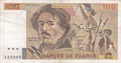 FRANTA 100 francs 1980 VF!!! foto