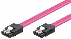 Cablu de date SATA 7p tata - tata roz 0.5m foto