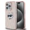 Husa pentru iPhone 14 Pro Max - Karl Lagerfeld IML Luxury (KLHCP14XHKLPCHP) - Pink Choupette Head&amp;Monogram