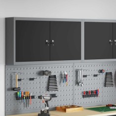 vidaXL Cabinet pentru Unelte cu raft negru și gri 100 x 20 x 55 cm