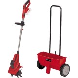 Einhell GE-CR 18/20 Li E PXC + GC-SR 12 - Sapatoare fara acumulatori si incarcator Li-Ion 18 V - Ah 200 mm + Insamantator universal 12 l