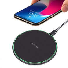 INCARCATOR WIRELESS Fast Charge CHARGER Samsung S10 S9 S8 S7 Note 9 8 iPhone x 8 foto