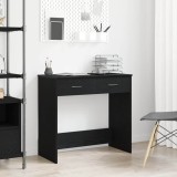 Cumpara ieftin Birou Negru Stejar 80x40x75 cm Lemn Compus
