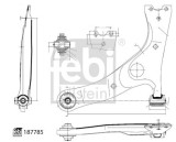 FEBI BILSTEIN 187785 Brat, suspensie roata