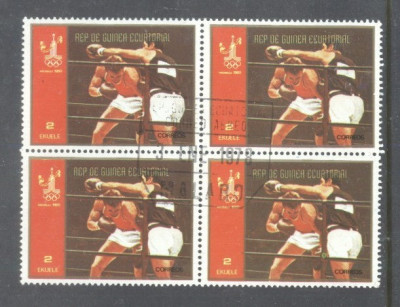 Eq. Guinea 1978 Olympic games Moscow 1 value x 4 Mi.1288 used TA.027 foto