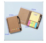 Carnetel de Notite, cu Spirala, 13x10cm, cu Etichete Adezive si Pix 13cm