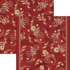 Traversa Covor Print 1305, Suport Pasla, Latime 200 cm - 200x200, Rosu