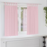 vidaXL Perdele cu perdele 2 pcs Roz bebeluș Poliester