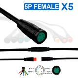 Cumpara ieftin Conectori impermeabili 8 mm 5 pini mama pachet de 5 unități