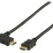 Cablu HDMI cu functie Ethernet 2m conectori drept si cotit 90 grade Valueline