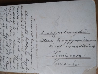 Ilustrata circulatie AustroUngaria teritori Romania Temesvar Timisora foto