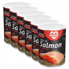 Conserva pentru pisici MARTY Deluxe Bits of Salmon 6 x 400 g foto