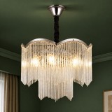 Candelabru din cristal MEKELLE Magno, 10x E14, crom lucios, 60 cm