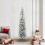 vidaXL Brad de Crăciun artificial Verde 210 cm PVC și oțel și plastic 3395036
