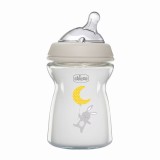 Biberon din sticla Natural Feeling 0 luni+, 250ml, Chicco