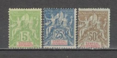 Senegal.1900 Alegoria coloniala 3 buc. MS.3