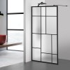 Paravan dus walk-in Aqua Roy Black, model Urban negru, sticla 8 mm mata securizata, anticalcar, 110x195 cm