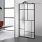 Paravan dus walk-in Aqua Roy Black, model Urban negru, sticla 8 mm mata securizata, anticalcar, 110x195 cm
