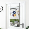 Oglinda pentru usa, negru, 50x100 cm, sticla si aluminiu GartenMobel Dekor, vidaXL