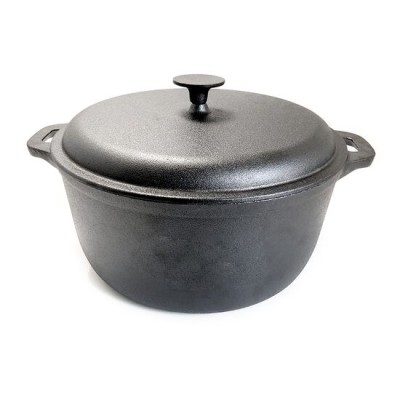 Oala de fonta cu capac, 7 L, Perfect Home foto