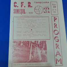 program CFR Timisoara - Somesul SM