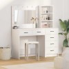 VidaXL Masă de Machiaj cu sertar Alb 78,5 x 41 x 135 cm Lemn compozit