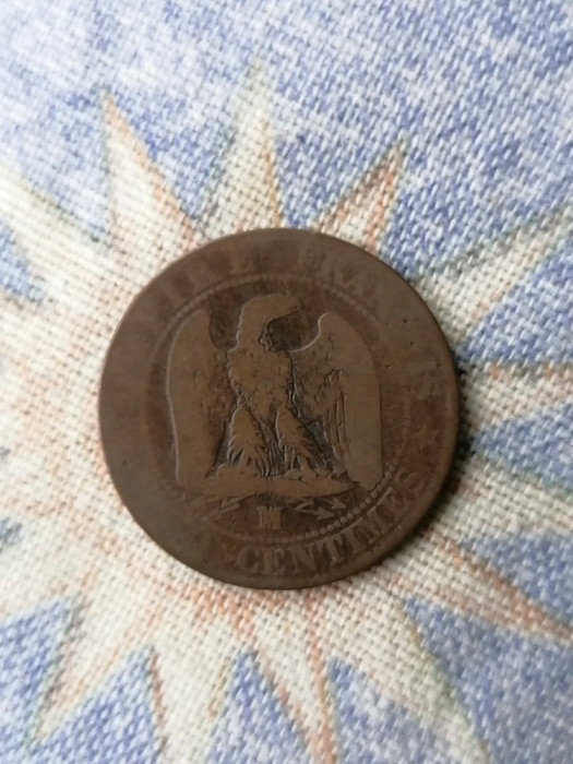 FRANȚA 5 CENTIMES 1854 MA